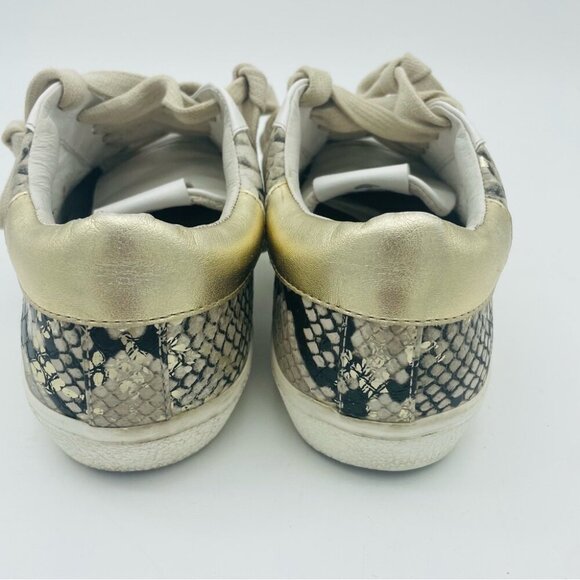 Steve Madden 'Sienna' Multi Snake Sneakers White Leather  Multi-snake, Sz 6 - Picture 9 of 15